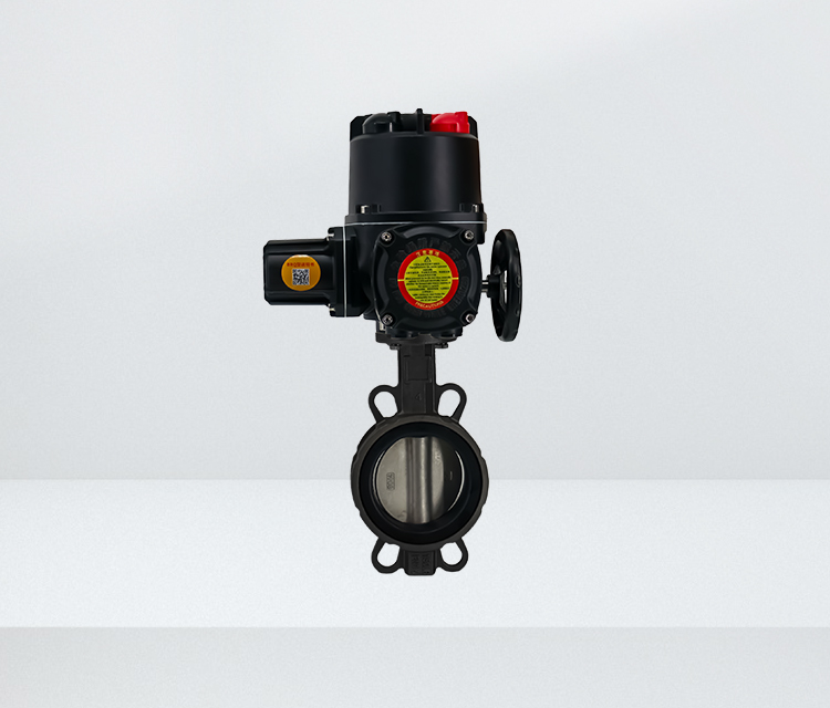 QT型电动执行器+对夹蝶阀